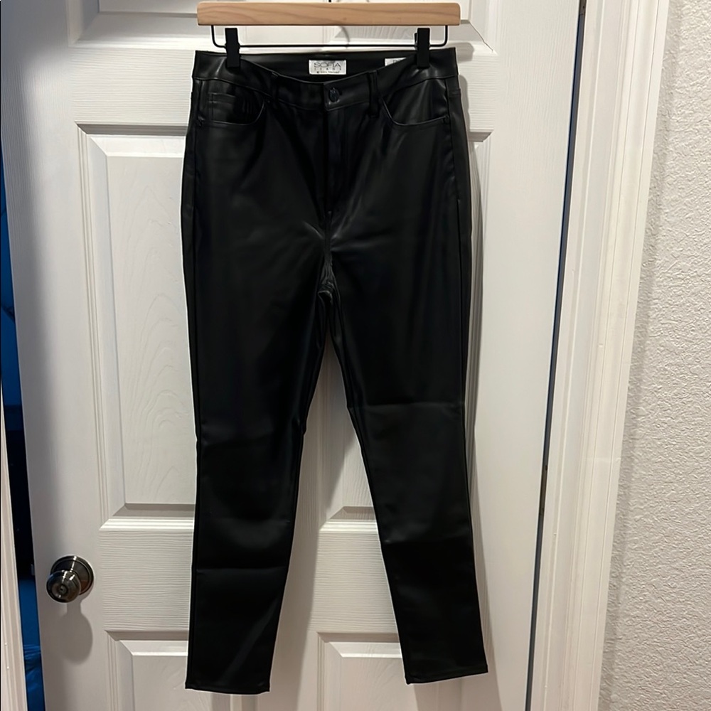 Black Faux Leather Pants